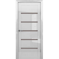 Дверь межкомнатная ALBERO Мегаполис GL ВЕНА GL Белый глянец, стекло мателюкс бронза Дверь межкомнатная ALBERO Мегаполис GL ВЕНА GL Белый глянец, стекло мателюкс бронза